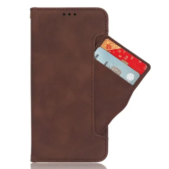 Samsung Galaxy A35 ( SM-A356E/DS ) Multiple Card Slots Design Wallet Stand Leather Book Case Cover, Brown | Telefona...