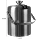 Ведёрко, ёмкость, контейнер для льда с щипцами и ложкой, 1.3L /...