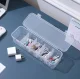 Kabeļu organizators ar 5 nodalījumiem, caurspīdīgs
