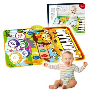 Educational Musical Play Mat with Piano and Drums for Kids