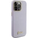 Guess iPhone 15 Pro vāciņš Glitter Glossy Script, ceriņu