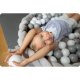 Braided Cot Bumper Pillow Ricokids, 3 m, grey