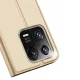 Atverams vāciņš Dux Ducis Skin Pro priekš Xiaomi 13 Pro ar statīva funkciju un kartes kabatu, zelta