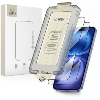 Защитное стекло Tech-Protect Quick Set+ для iPhone 15 / 16 (2 шт.)