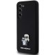Karl Lagerfeld Silicone Karl & Choupette Metal Pin Case for Samsung Galaxy S23+ Black