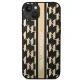 Karl Lagerfeld Monogram Stripe Case for iPhone 14 Plus - Brown