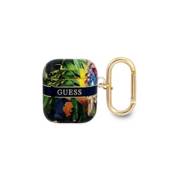 Чехол Guess AirPods Flower Strap Collection Синего цвета