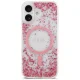 Guess Resin Bottom Glitter MagSafe magnētiskais vāciņš iPhone 17 – rozā | Phone Case Cover