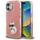Чехол Karl Lagerfeld IML Aquarelle Choupette & Logo для iPhone 16, розовый
