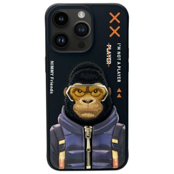 Чехол Nimmy Cool&Cute 2.0 Monkey для iPhone 15 Pro, черный