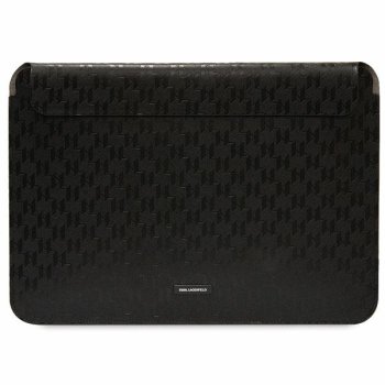 Karl Lagerfeld 14" klēpjdatora maciņš Saffiano Monogram Plaque, melns
