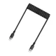Acefast C14-03 USB-C uz USB-C spirālveida kabelis 3A 1.2m, melns