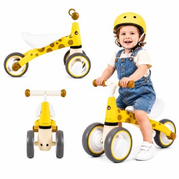Ecotoys LB1603 YELLOW līdzsvara velosipēds bērniem, Žirafe, dzeltens