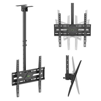 Maclean MC-175 griestu TV stiprinājums, 37-75", 50kg, VESA 400x400, melns