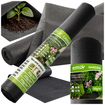 DIVODV Melnais agroplēves segums 50g/m², 1.5x30m, Pret nezālēm