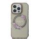 Guess iPhone 16 Pro Case IML Flowers Wreath MagSafe, Black