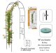 Metal Garden Pergola Arch for Climbing Plants 240cm, Dark Green