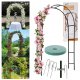 Metal Garden Pergola - Arch for Climbing Plants and Roses, 240 cm, Green