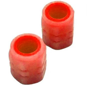 Glowing Car Tire Valve Caps 2 Pcs, Red