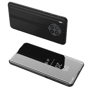 Atverams telefona vāciņš Clear View Case priekš Huawei nova 8i, melns