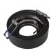 Maclean MCE462 B Recessed Spotlight Fixture for MR16/GU10, Black