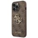 Guess 4G Big Metal Logo Case for iPhone 14 Pro Brown