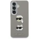 Karl Lagerfeld Saffiano Double Heads Metal vāciņš Samsung Galaxy S26, sudraba