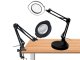 10x LED Magnifying Desk Lamp with Adjustable Arm, Black