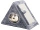 Triangle Cat Scratcher House with Bed and Toy Ball, Grey