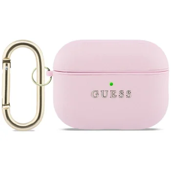 Guess Grained Classic Logo Case for AirPods Pro 3, Pink