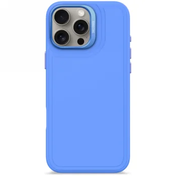 Decoded AntiMicrobial Silicone Stacks Backcover Case with MagSafe  iPhone 16 Pro Max - Blue