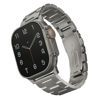 Uniq Osta Strap Case for Apple Watch 42/44/45/ 49mm Series 1/2/3/4/5/6/7/8/SE/SE2/Ultra Stainless Steel Silver/Titanium...