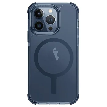 Uniq Combat iPhone 15 Pro Max 6,7\" Magclick lādēšanas telefona vāciņš tumši zils/dūmu zils | 6.7\" Charging...