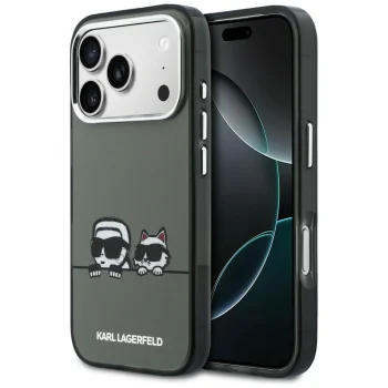 Чехол Karl Lagerfeld IML Karl & Choupette для iPhone 17 Pro Max, черный