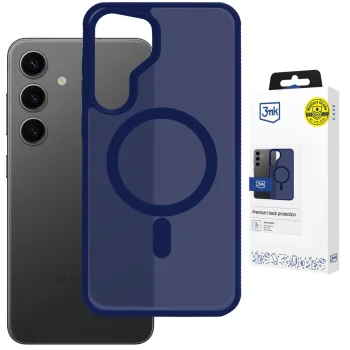 Чехол 3mk Smoke MagCase для Samsung Galaxy S24, полупрозрачный синий