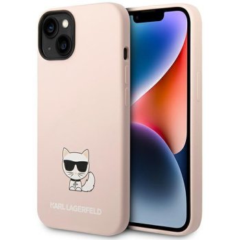 Karl Lagerfeld Silicone Choupette Body Case for iPhone 14 Plus, Pink