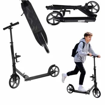 Складной городской самокат Trike Fix 200 мм, черный/серый