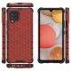 Aizsargvāciņš Samsung Galaxy A42 5G Honeycomb Case ar TPU apmali, sarkans