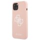 Apple iPhone 13 mini 5.4\'\' Guess Silicone 4G Logo Case Cover (GUHCP13SLS4GWPI), Pink