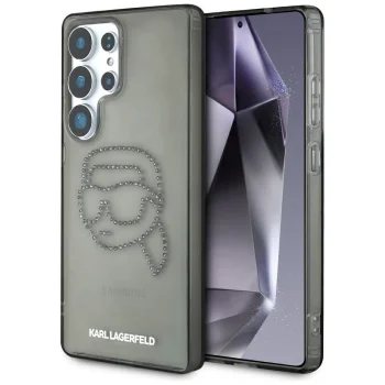 Чехол Karl Lagerfeld Rhinestones Karl Head Logo для Samsung Galaxy S25 Ultra Black