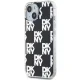 DKNY iPhone 15 Plus / 14 Plus vāciņš IML Checkered Mono Pattern, melns