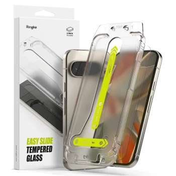 Ringke Easy Slide Tempered Glass for Google Pixel 9 / 9 Pro, 2-Pack