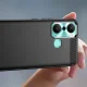 Vāciņš Infinix Hot 20 Play telefonam, Carbon Case sērija, melns