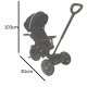 Ikonka TRIKE FIX Elite 2-in-1 trīsritenis / ratiņi, melns