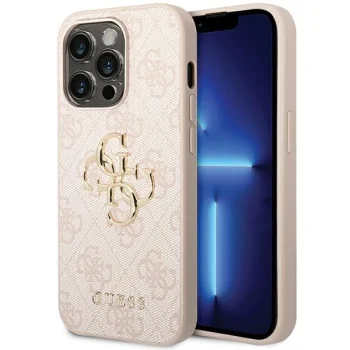 Чехол Guess для iPhone 15 Pro Max 4G Big Metal Logo, розовый