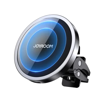 Магнитный автодержатель Joyroom JR-ZS240 с зарядкой Qi 15W, черный