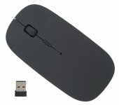 Slim Wireless Optical Mouse 1600 DPI with USB Receiver, black