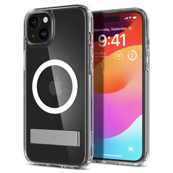 Spigen iPhone 15 Plus Case Ultra Hybrid S MagSafe, Crystal Clear