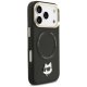 Чехол Karl Lagerfeld Big Strap Choupette Metal Logo MagSafe для iPhone 17 Pro Max — черный