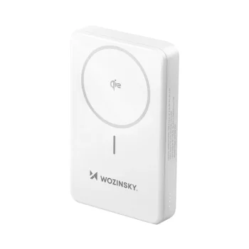 Внешний аккумулятор Wozinsky WLWP-10KA0Y3WS 10000 mAh, 22.5W, Qi2, белый